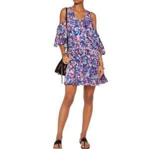 Rebecca Minkoff Floral Robbie Cold Shoulder Dress Size S
